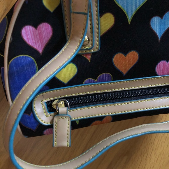 💙 DESIGNER HEARTS ARTWORK HAND BAG - Picture 6 of 11